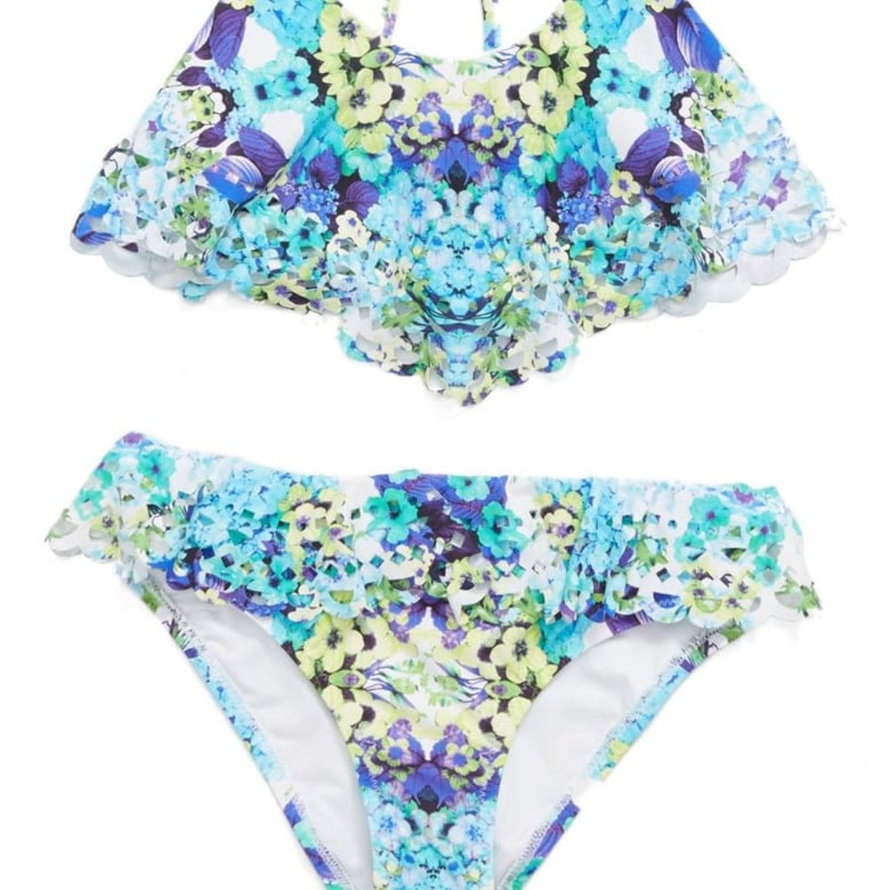Nanette Lepore Kamari Reflection 2 piece swim suit kids